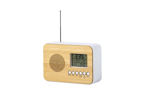 Bordio Radio-Tischuhr, natur