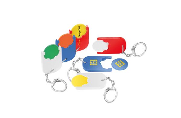 Chiphalter mit 1€-Chip, Gliederkette und Ring "Gamma"