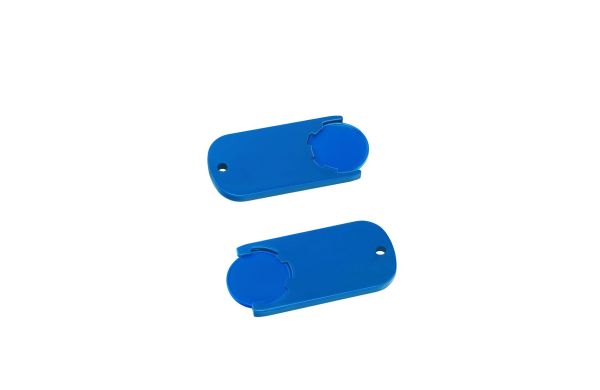 Chiphalter mit 1Euro-Chip Alpha_ blau-blau