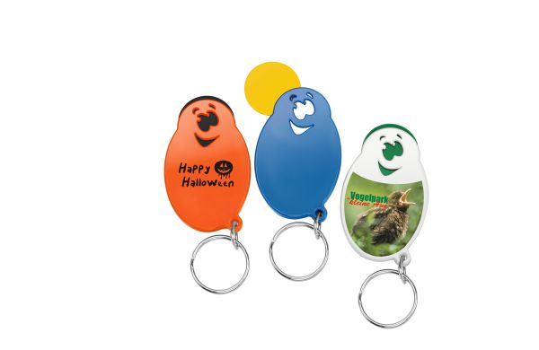 Chiphalter mit 1€-Chip und Ring "Gesicht"