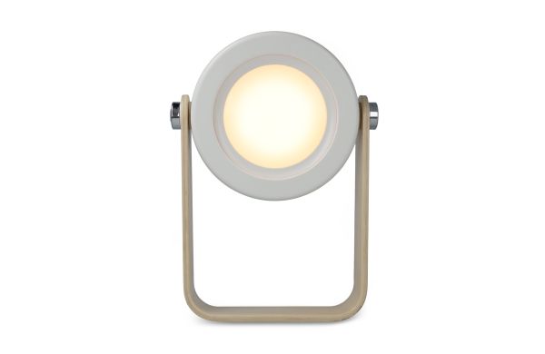 Coollux Multifunktions-LED-Lampe mit Bambusgriff, weiss