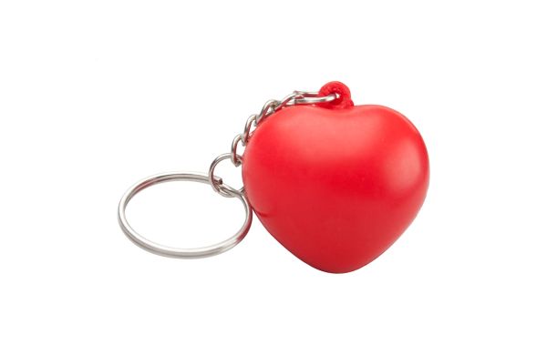 Cutix Antistressball mit Schlüsselanhänger, rot