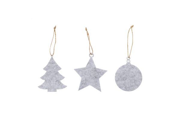 Dalim Weihnachtsbaumschmuck-Set, dunkelgrau
