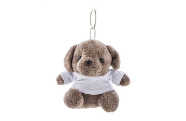 DogFob Plüschhund-Schlüsselanhänger, braun