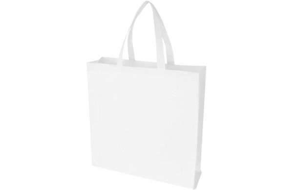 EcoSeal GRS-recycelte Nonwoven Tragetasche mit Zeitenfalten 12 L, weiss