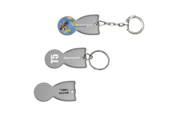 Einkaufswagenlöser Recycling mit Gliederkette und Ring