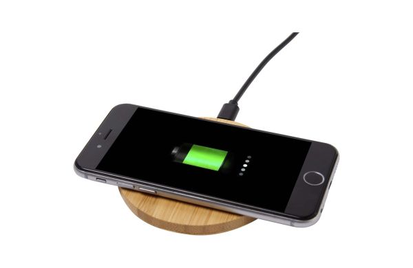 Essence 15W kabelloses Ladepad aus Bambus, mittelbraun