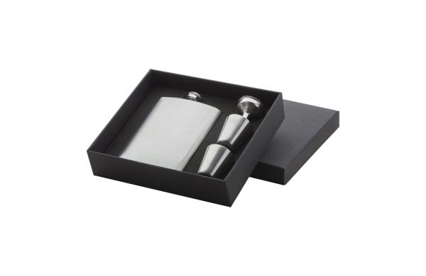 Flachmann-Set Shackleton, weiss