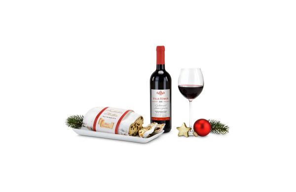 Geschenkset: Rotwein & Stollen