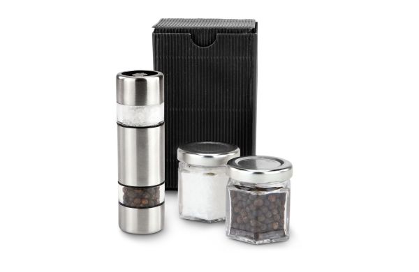 Geschenkset: Salz & Pfeffer im Miniformat, schwarze Verpackung