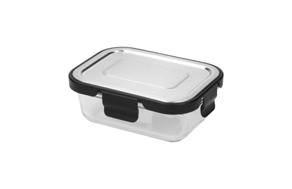 Glasbox "LOKA", 370 ml, schwarz/transparent