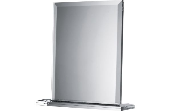 Glastrophäe mit standfestem Sockel - transparent