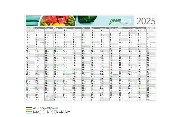 Horizont green+blue, indivi. Schmuckfarbe