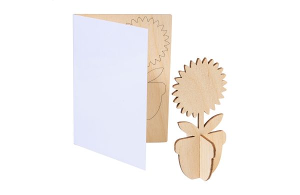 individuelle Puzzle-Postkarte, Blume SendCraft