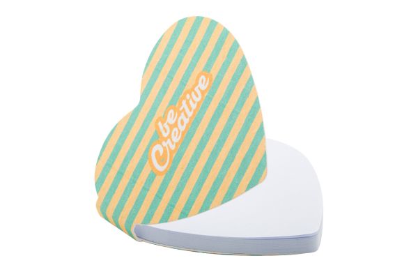 Individueller Haftnotizblock CreaStick Seed Heart, weiß