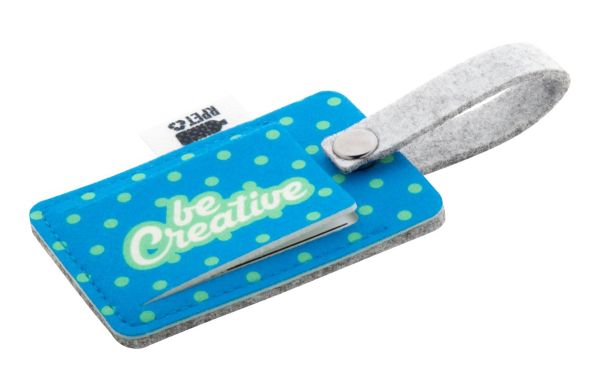 individueller RPET Kofferanhänger CreaFelt Tag, Weiss