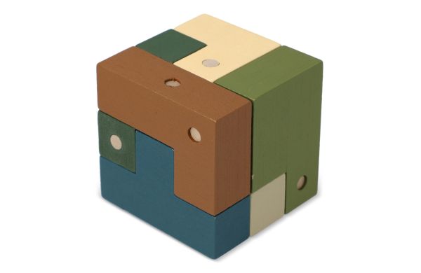 InSideOut Holzwürfel think iq puzzle, neon sortiment