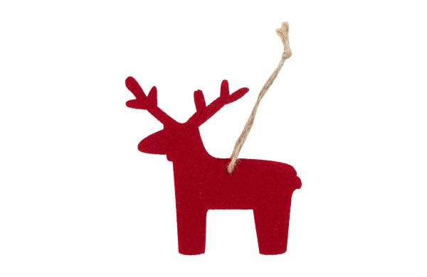 Joulox RPET Weihnachtsbaumschmuck, Rentier, rot