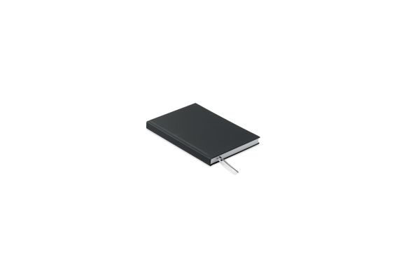 JOURNU DIN A5 Notizbuch rec. Material, schwarz