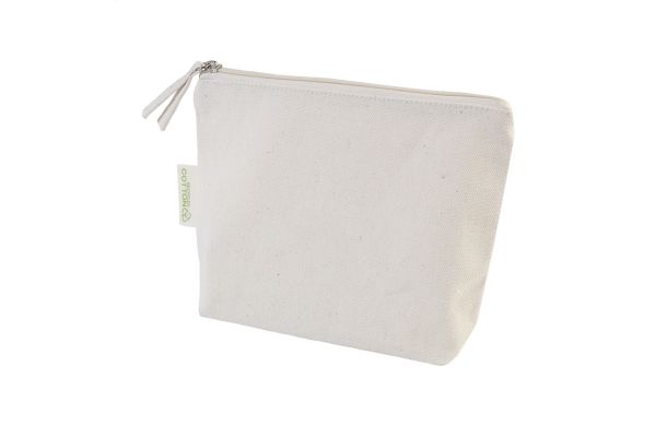 Kosmetiktasche aus recycelter Baumwolle Cospex, natur