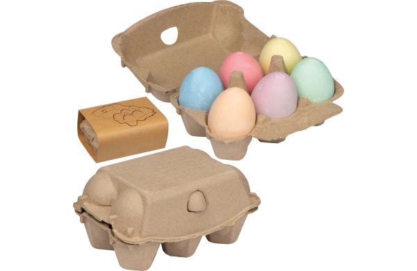 Kreideeier in Pappkarton - beige