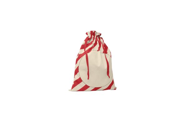 LAUKKU Beutel mit Kordelzug Xmas, rot