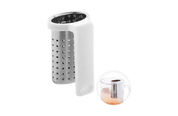 Leaflet Teesieb, weiss