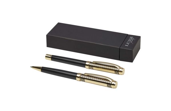 Legato Kugelschreiber und Tintenroller Set (blaue Mine), gold