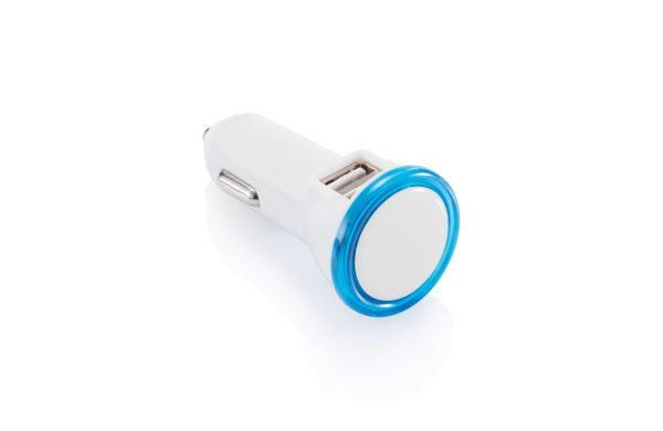 leistungsstarkes auto ladegeraet mit dual anschluss blau