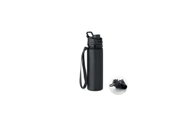 LETT Faltbare Sportflasche Silikon, schwarz
