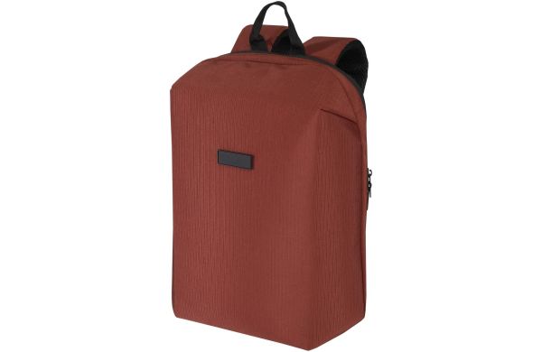 Luma 15" GRS Laptop-Rucksack aus recyceltem Material mit Diebstahlschutz 10L, ziegelstein