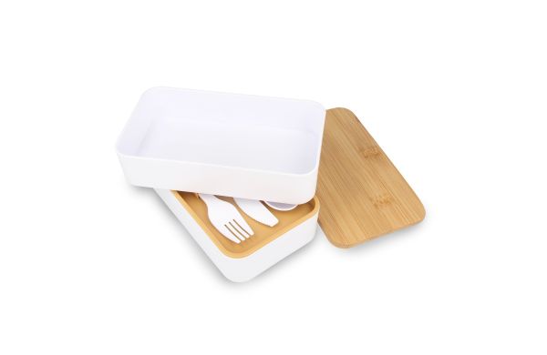 Lunchbox Bento R-PP & Bambus, weiss