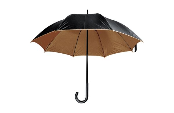 Luxuriöser Regenschirm mit doppelter Bespannung aus Polyester - braun
