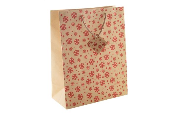 Majamaki L Geschenktasche, natur/rot