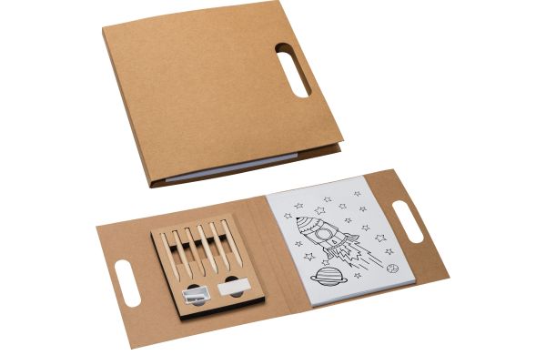 Malbuch in recyceltem Einband - braun