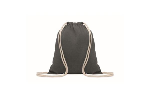 MUJIKA Beutel mit Kordelzug 140 g/m² - schwarz