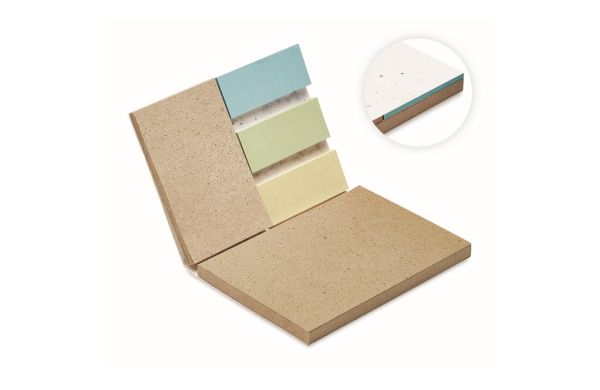 GROW ME Notiz-Set mit Blumensamen - weiß