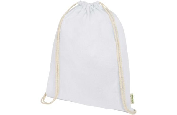 Odisha 140 g/m² OCS Bio-Sportbeutel 5L, weiss