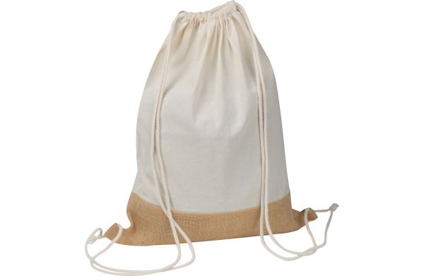 Oeko-Tex STANDARD 100 zertifizierte Gymbag mit Juteboden - weiß