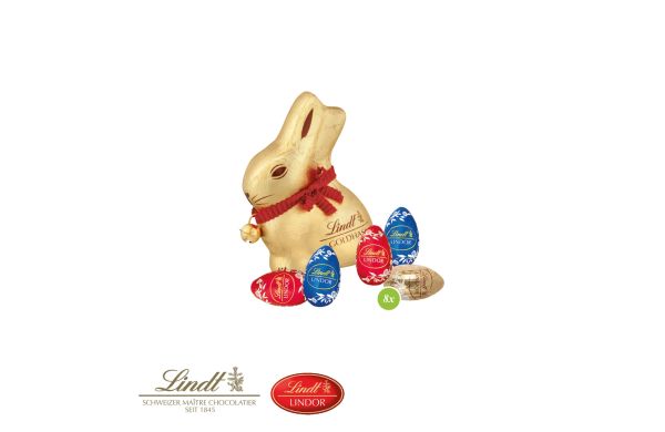 Oster-Werbewürfel mit Schokolade Lindt