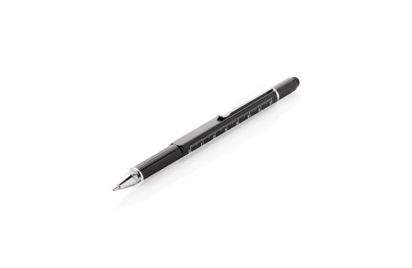 5-in-1 Aluminium Tool-Stift/schwarz