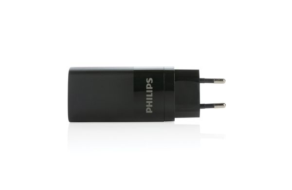 Philips 65W Ultra-Schnell-PD 3-Port-USB-Wandladegerät/schwarz