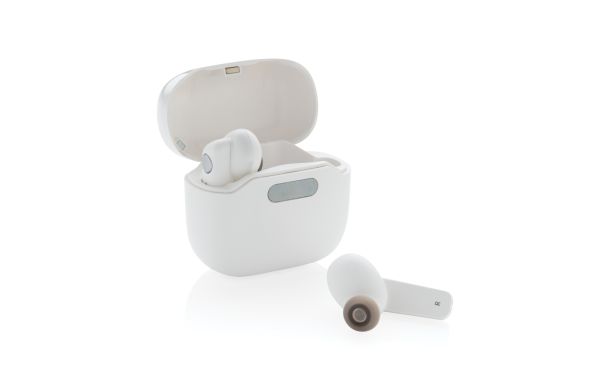 TWS Ohrhörer in UV-C Sterilisations Lade-Case/weiß
