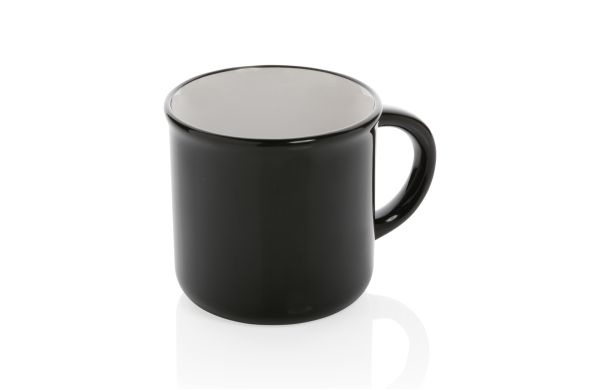 Vintage Keramiktasse/schwarz