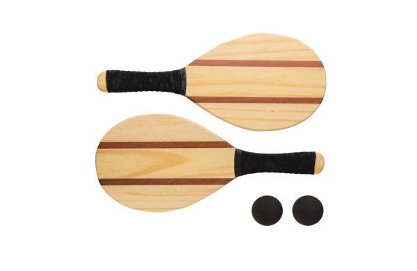 Frescobol Tennis-Set aus Holz/braun