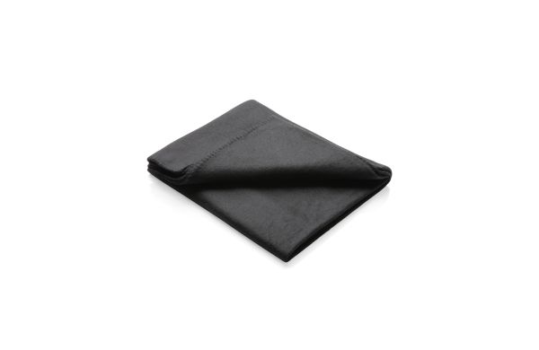 Fleece-Decke im Etui/schwarz
