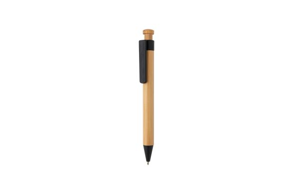 Bambus Stift mit Wheatstraw-Clip/schwarz