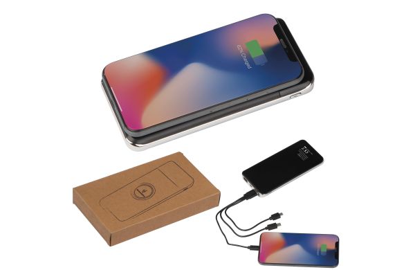 Powerbank mit Induktionsladefunktion 8000mAh - schwarz