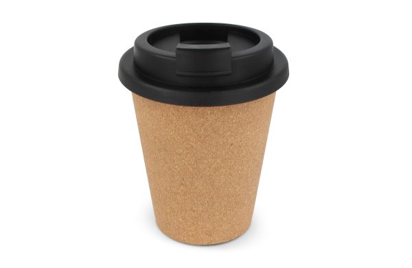 R-PP Kork Kaffeebecher 350 ml, schwarz