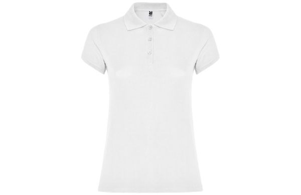 Star Poloshirt für Damen - weiss - S
